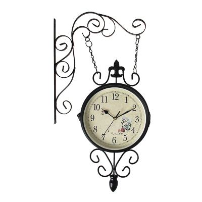 Часы Ladecor Chrono 581-959 настенные металлические, 31x9x56 см, 1xAA, цвет черный