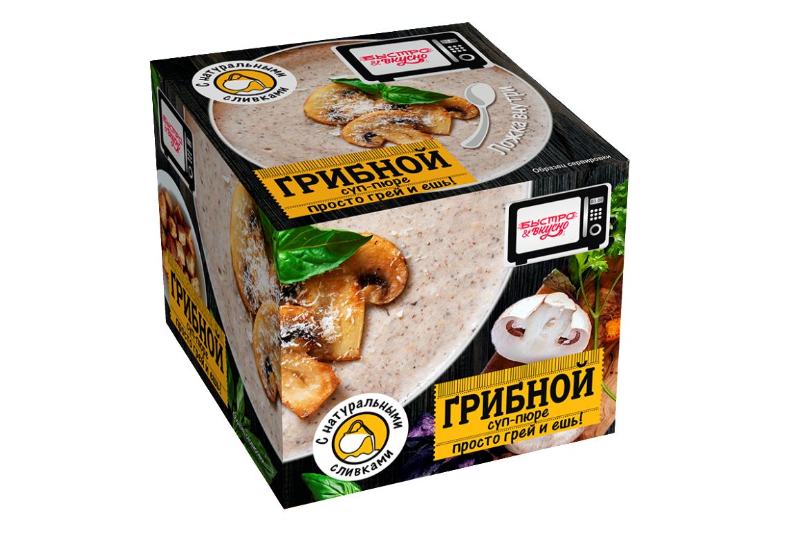 

Суп-пюре Быстро и Вкусно грибной 250 гр