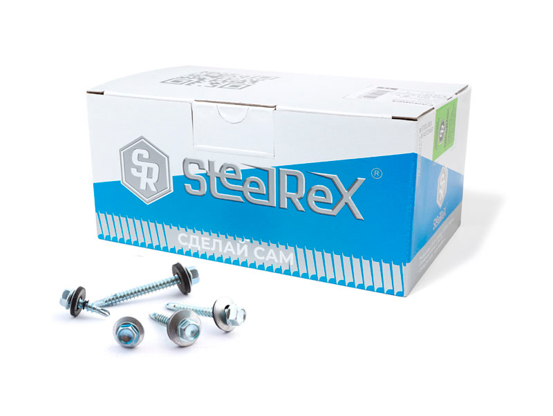 

Саморез для крепления кровли, сверло, цинк 4,8х 19 кор. с ок. - 100 шт. SteelRex