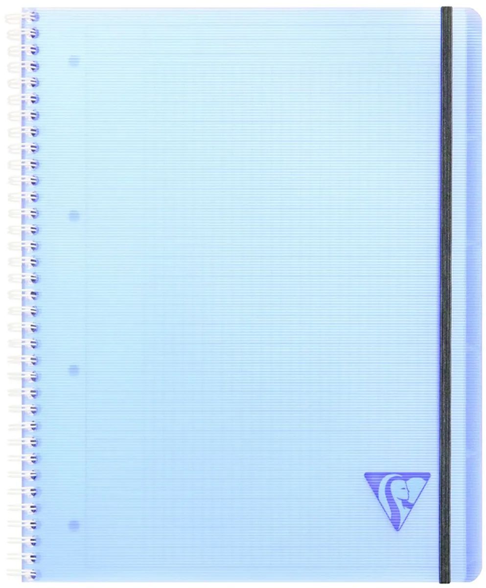 

Тетрадь Clairefontaine 328175C_blue на спирали А4+ клетка 80 листов 1 шт, Proactiv Book