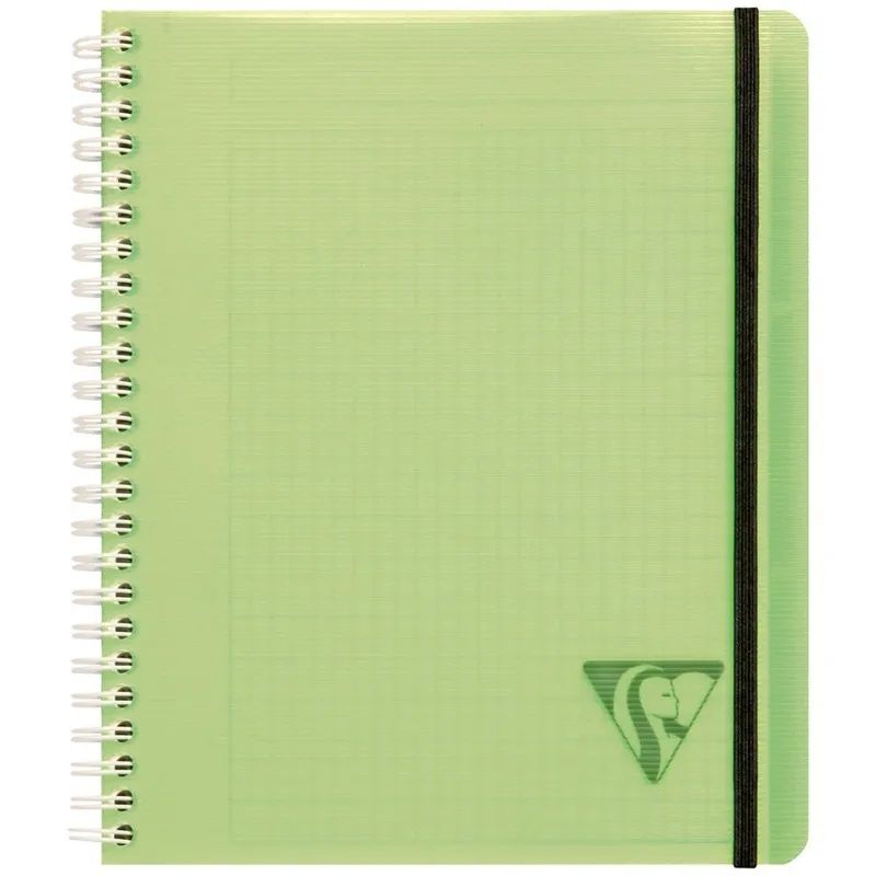 

Тетрадь Clairefontaine 328775C_green на спирали А5+ клетка 90 листов 1 шт, Proactiv Book