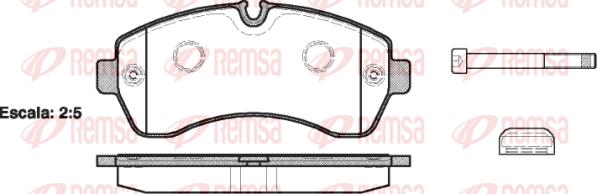 

Комплект тормозных колодок Remsa 124300