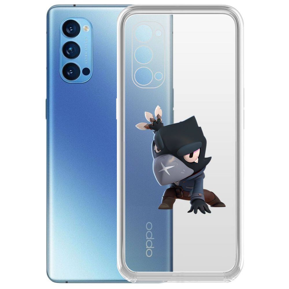

Чехол-накладка Brawl Stars-Ворон для Oppo Reno4 Pro 5G, Прозрачный