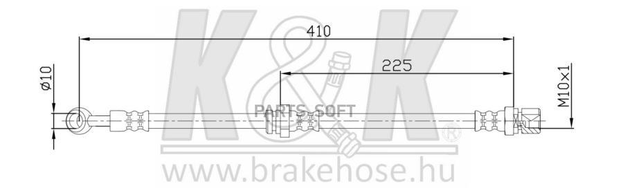 

Шланг Тормозной Передн Прав Daewoo: Nubira/Lacetti 03- Fr K&K арт. FT0191