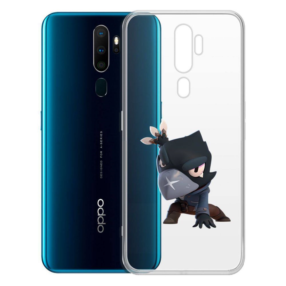 

Чехол-накладка Brawl Stars-Ворон для Oppo A5 (2020)/A9 (2020), Прозрачный