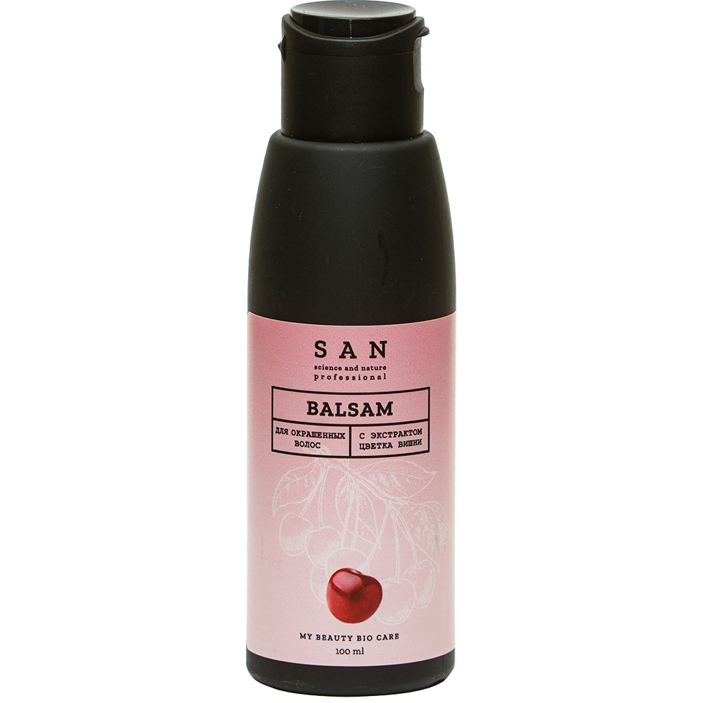 Бальзам для волос San Professional Бальзам для окрашенных волос с экстрактом цветка вишни