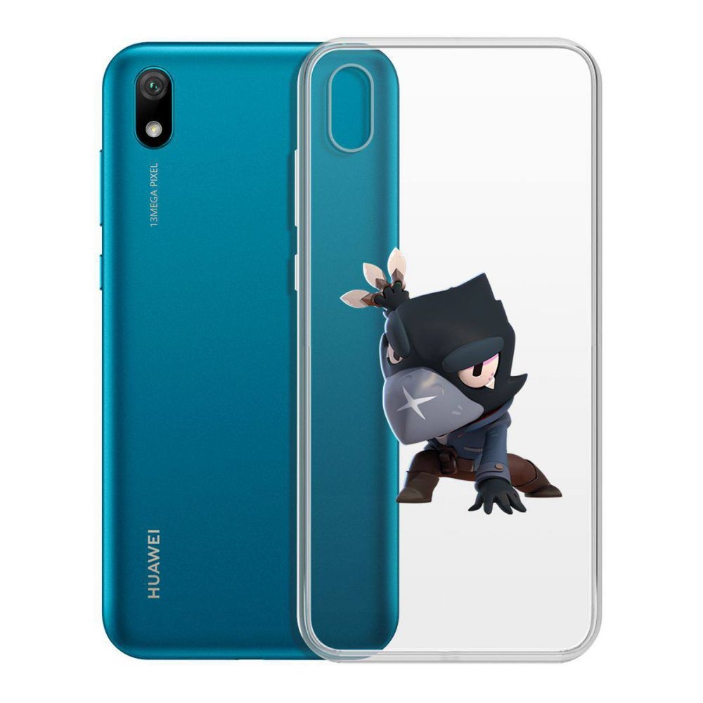 

Чехол-накладка Brawl Stars-Ворон для Huawei Y5 (2019)or 8S/8S Prime, Прозрачный