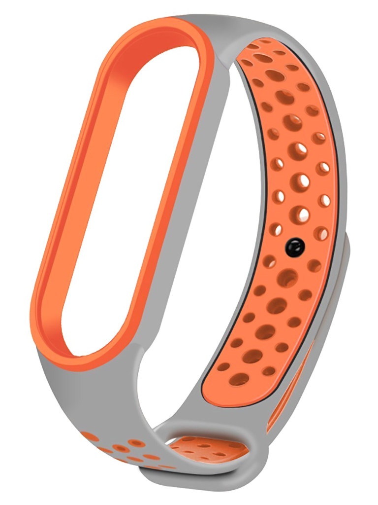 

Ремешок Activ для Xiaomi Mi Band 5 Sport N Silicone Grey-Orange 117548, 117548