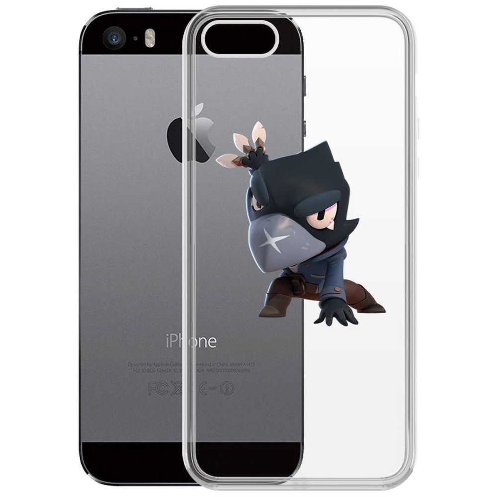 

Чехол-накладка Brawl Stars-Ворон для iPhone 5/5s, Прозрачный