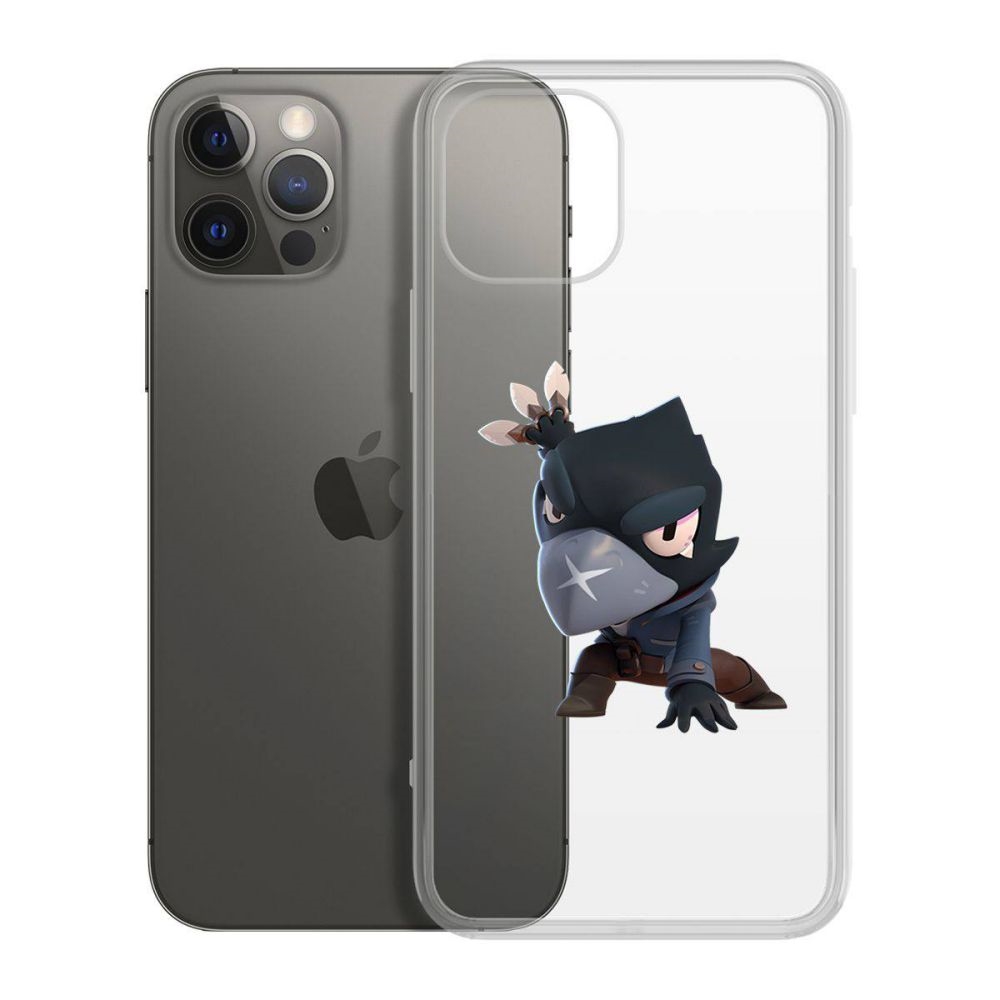 

Чехол-накладка Brawl Stars-Ворон для iPhone 12 Pro Max, Прозрачный