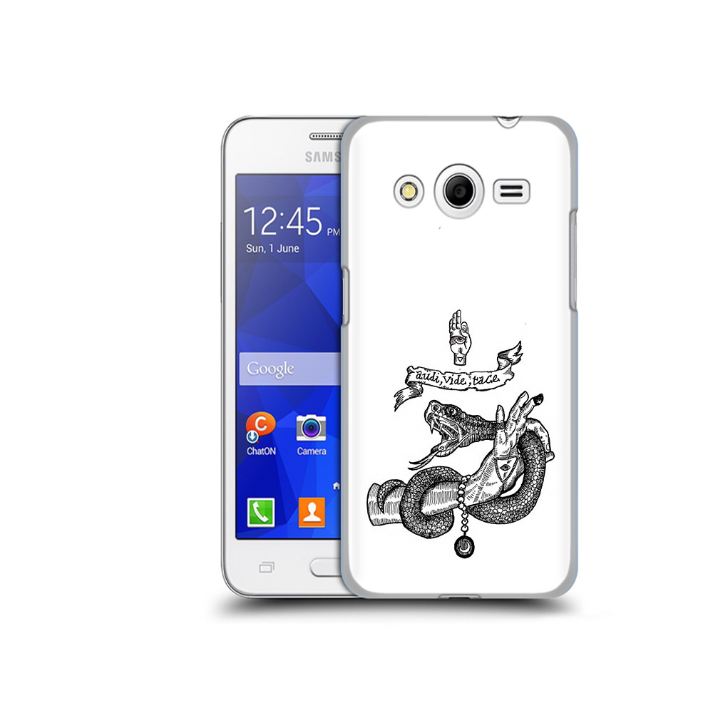 

Чехол MyPads Tocco для Samsung Galaxy Core 2 змея на руке рисунок (PT7707.568.366), Прозрачный, Tocco
