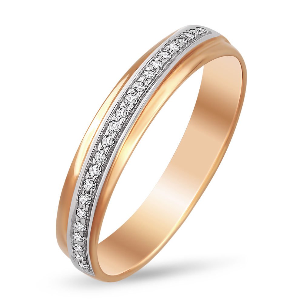 

Кольцо женское из красного золота с бриллиантом 585Gold 101009722, р, 101009722