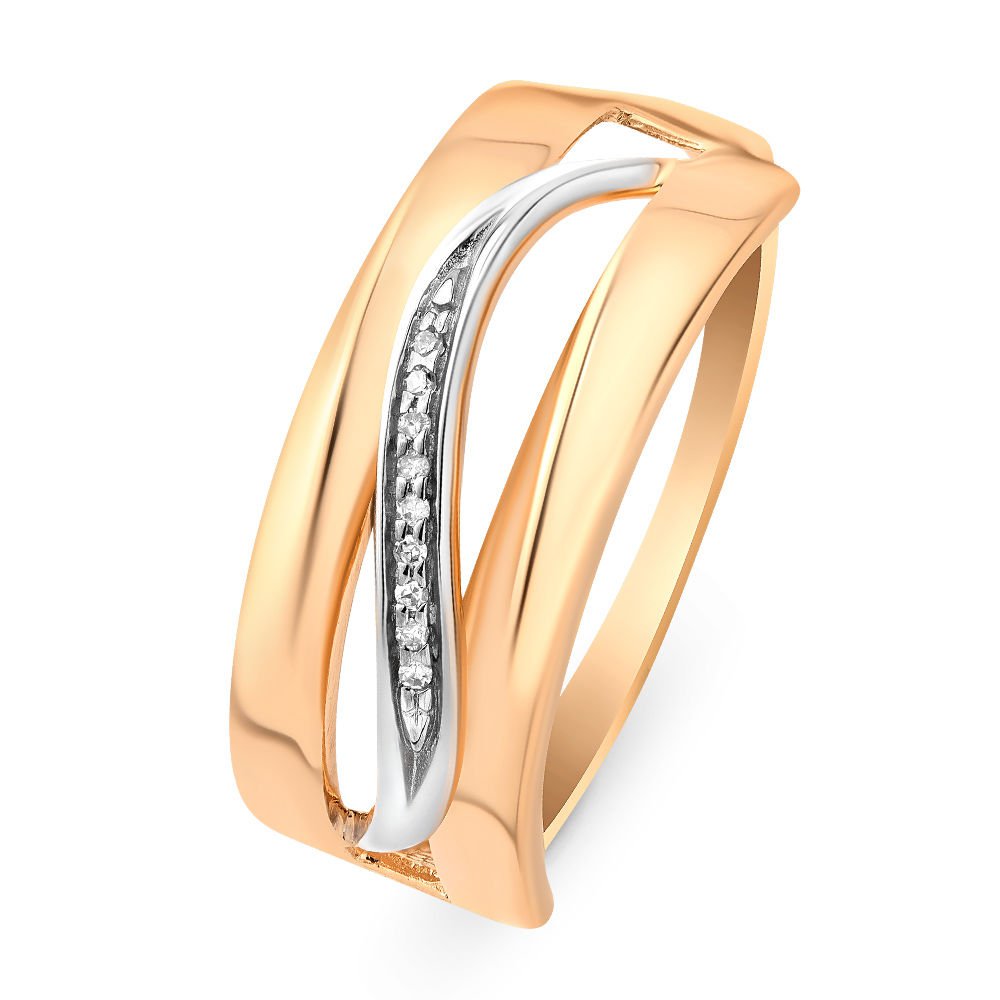 

Кольцо женское из красного золота с бриллиантом 585Gold 101008566, р, 101008566