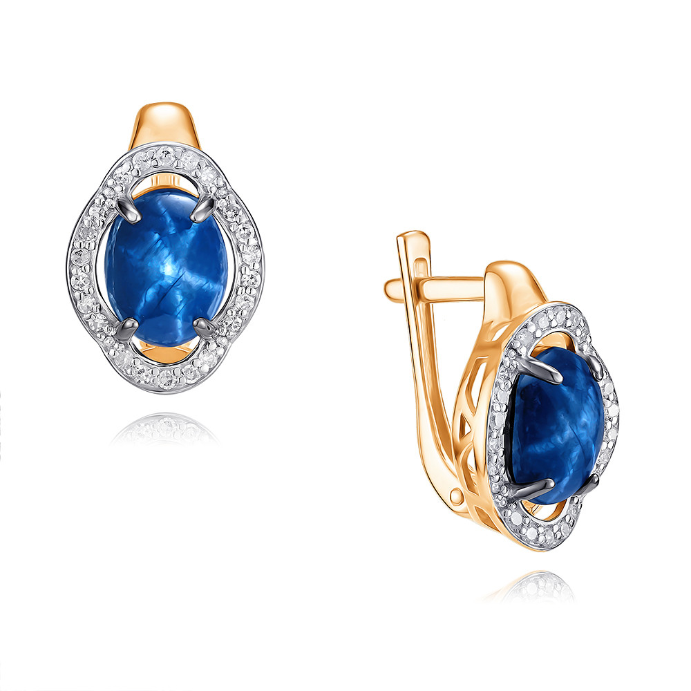 

Серьги из красного золота с бриллиантом/сапфиром ADAMAS 24038706/01-А50ДЧ-432, 24038706/01-А50ДЧ-432