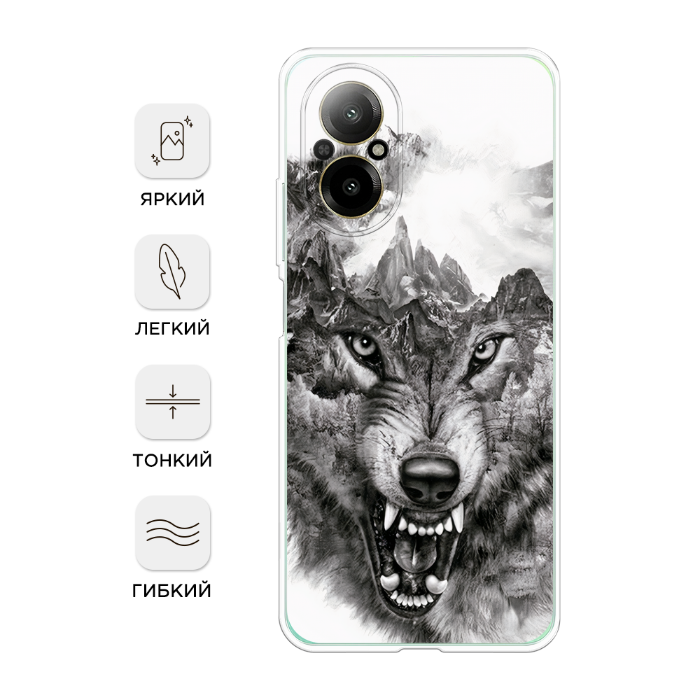 

Чехол Awog на Realme C67 4G "Волк в горах", Серый;белый;бежевый, 2515750-1