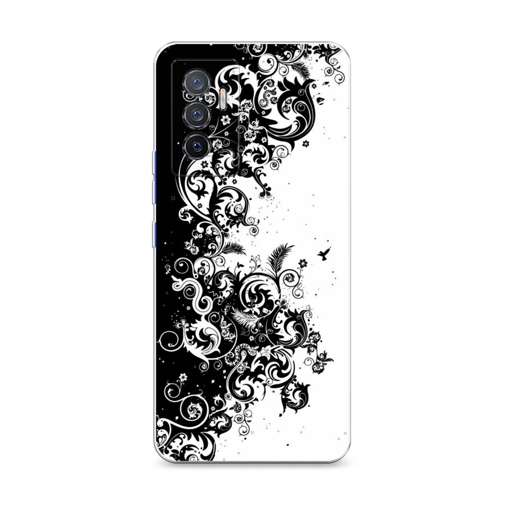 

Чехол на Vivo V23e "Черно белый узор", Белый;черный;серый, 267050-3