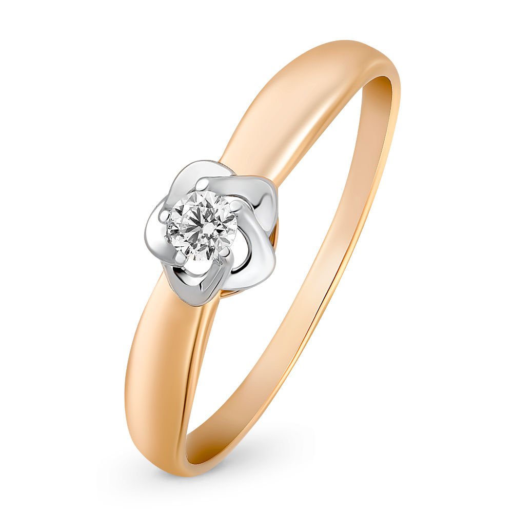 

Кольцо женское из красного золота с бриллиантом 585Gold 101009520, р, 101009520