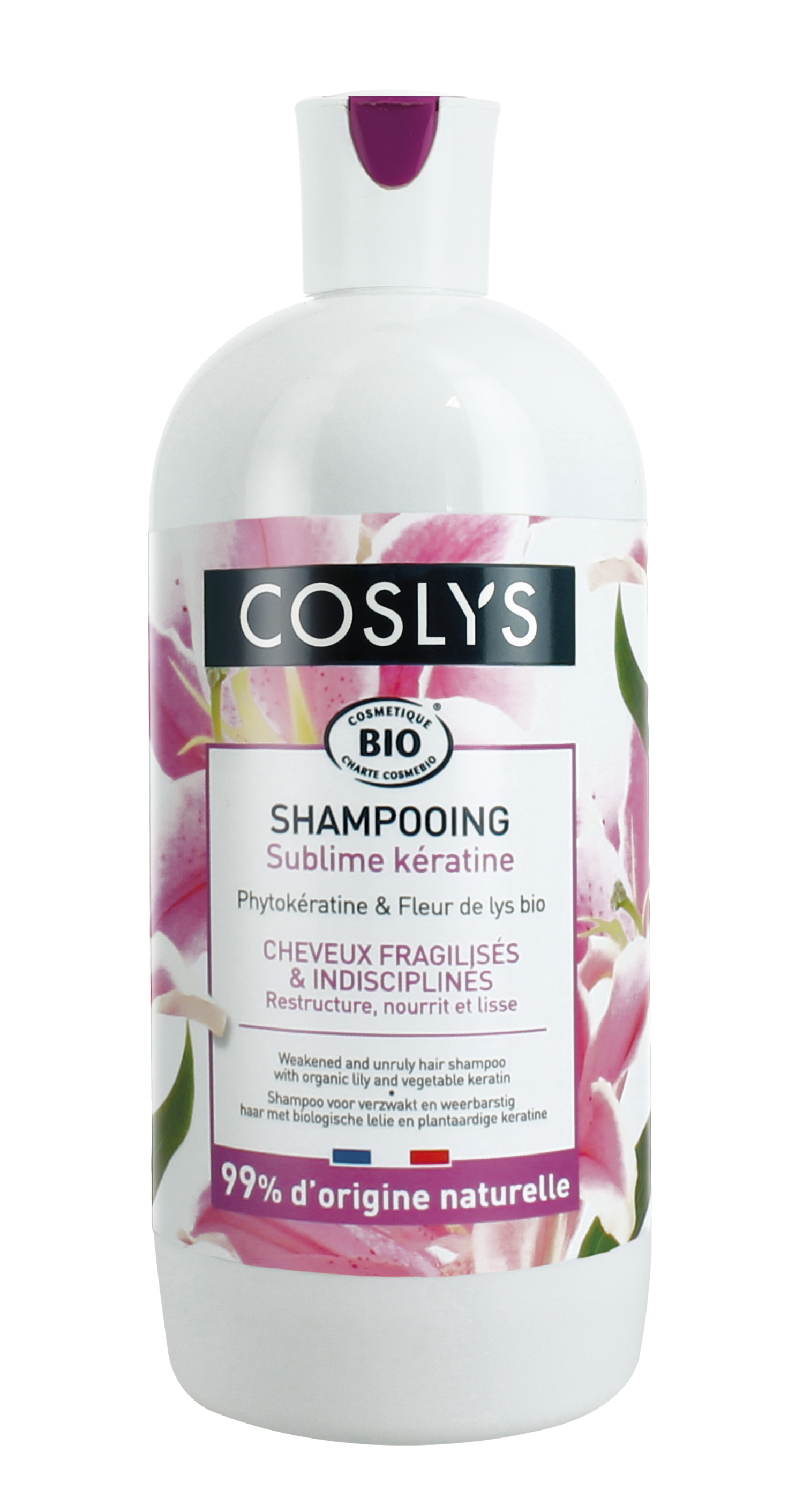 Купить Шампунь для ослабленных и непослушных волос с растительным кератином Coslys, 500 мл