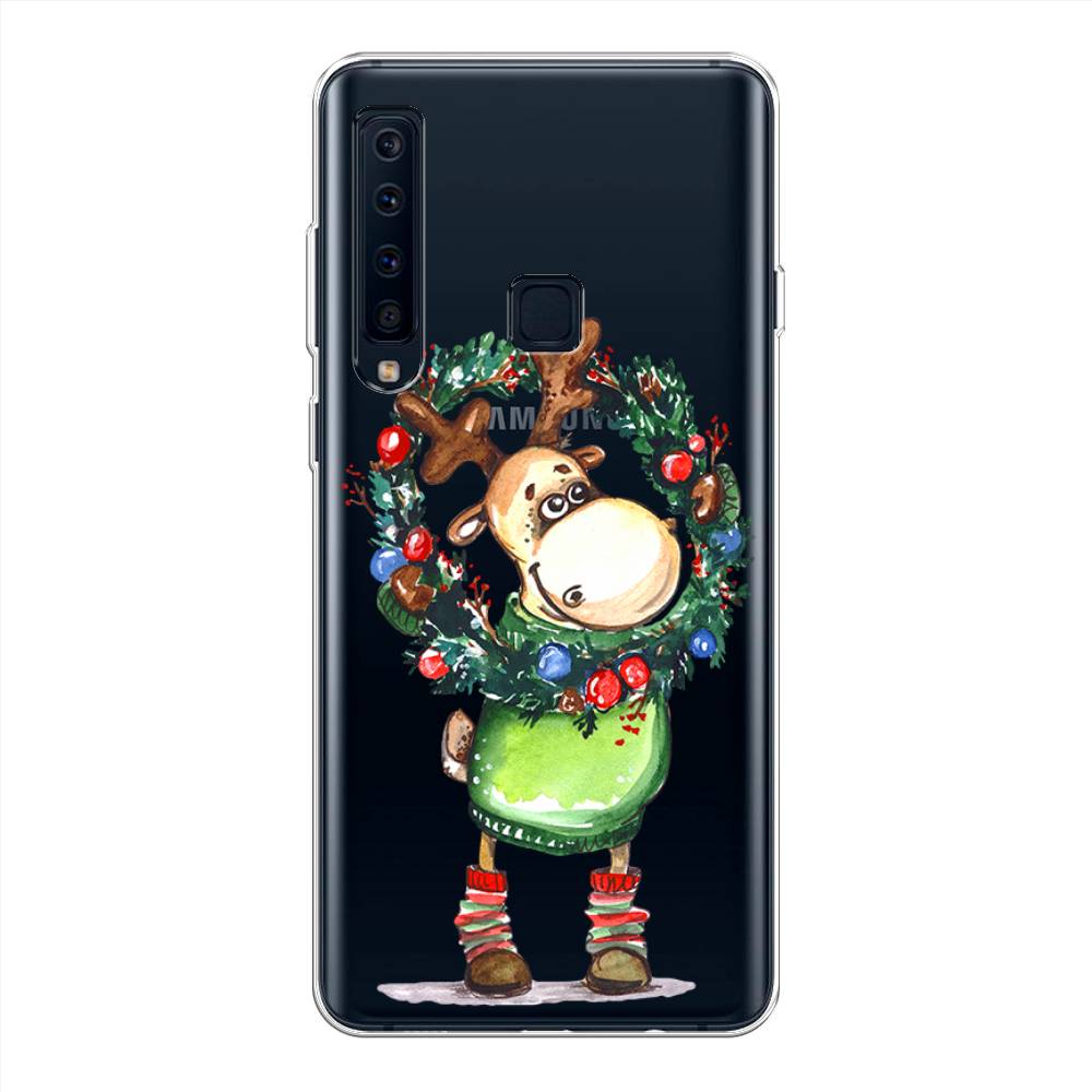 

Чехол на Samsung Galaxy A9 2018 "Олень с новогодним венком", 26650-4