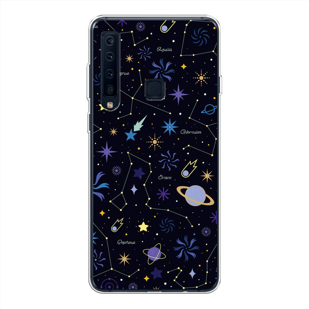 

Чехол на Samsung Galaxy A9 2018 "Цветной космос", Желтый, 26650-2