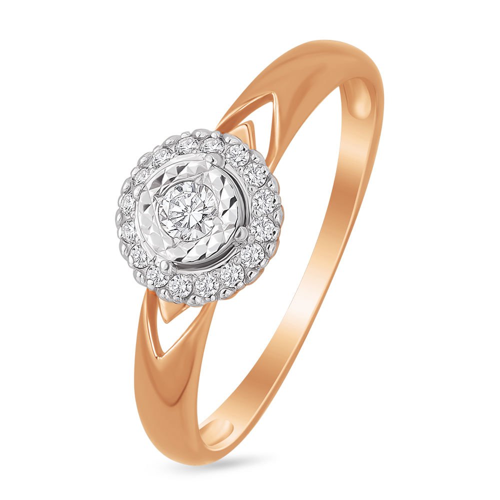 

Кольцо женское из красного золота с бриллиантом 585Gold 101009511, р, 101009511