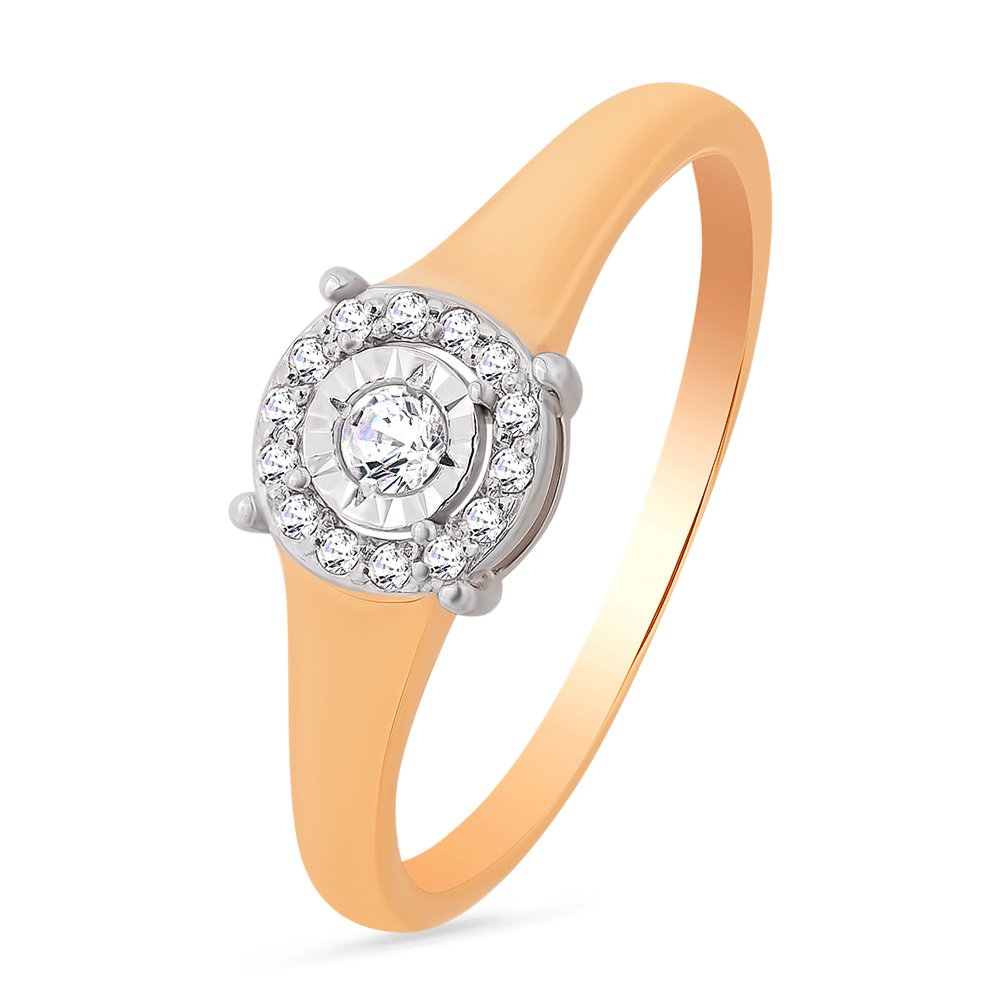 

Кольцо женское из красного золота с бриллиантом 585Gold 101003015, р. 17, 101003015