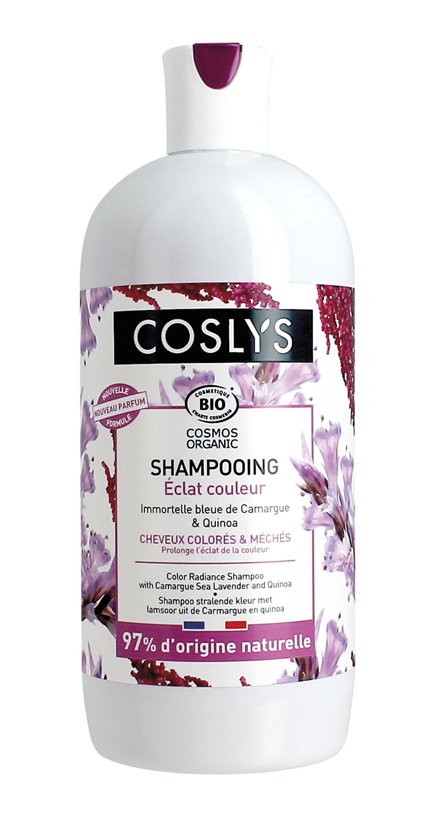 Шампунь для окрашенных и осветленных волос с морской лавандой Coslys, 500 мл твёрдый шампунь для волос с лавандой