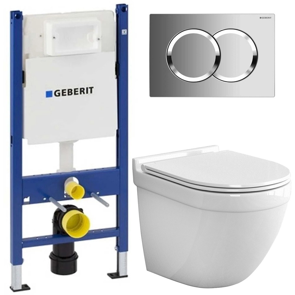 

Инсталляция Geberit 111.154.11.2 + унитаз Teymi Iva T40601 безободковый с сиденьем