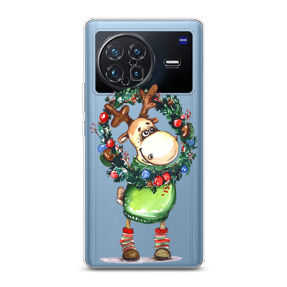 

Чехол на Vivo X Note "Олень с новогодним венком", 266950-4