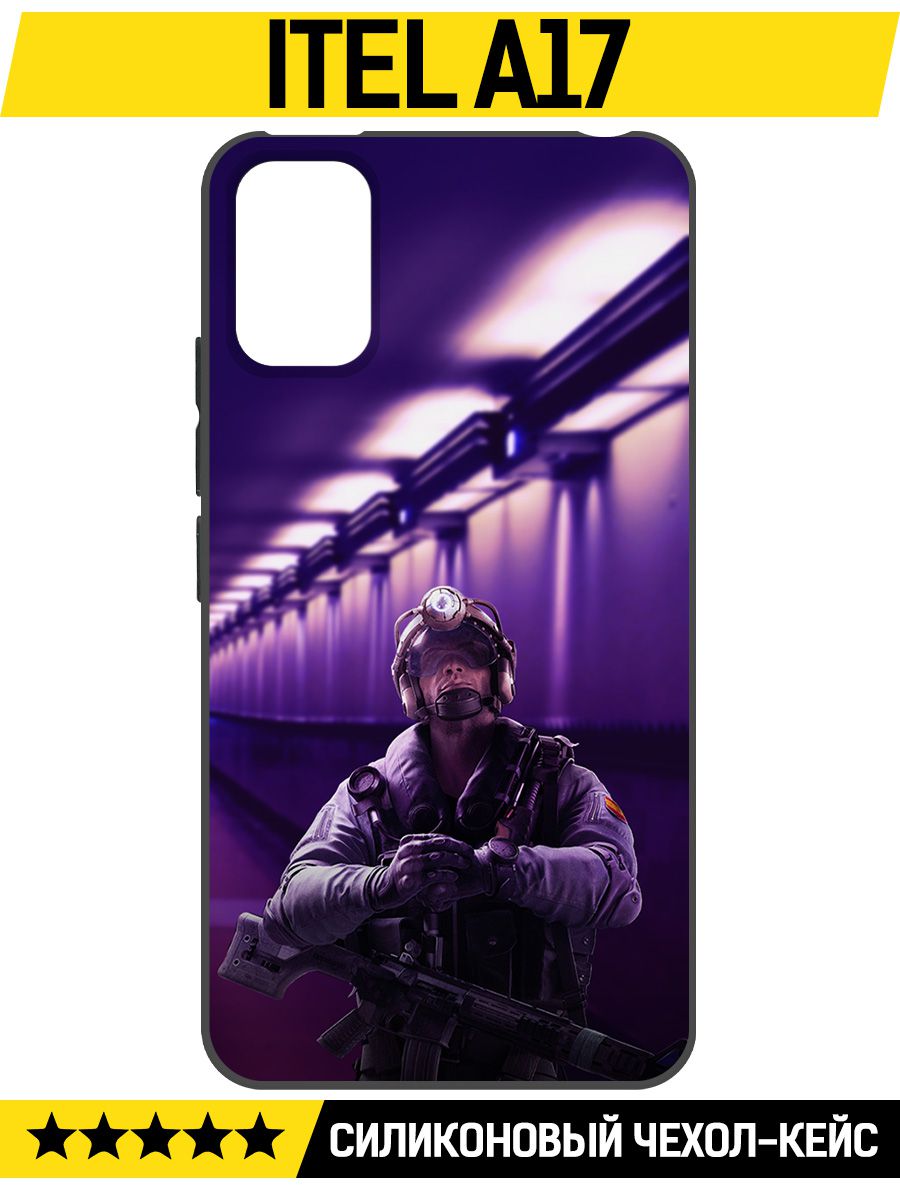 

Чехол-накладка Софт Cтандофф 2 (Standoff 2) - Неон для ITEL A17, Черный