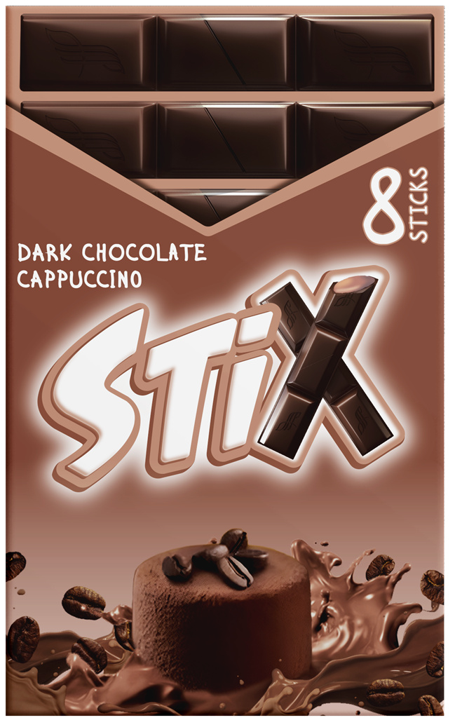 Шоколад Stix темный со вкусом сливочного капучино 152 г