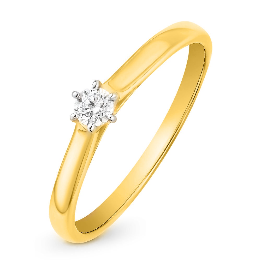 

Кольцо женское из желтого золота с бриллиантом 585Gold 101001871, р. 19, 101001871