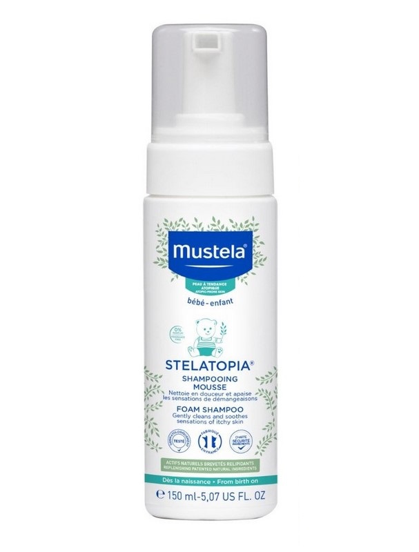 Шампунь Stelatopia Foam Shampoo Mustela mustela maternite масло от растяжек 105 мл