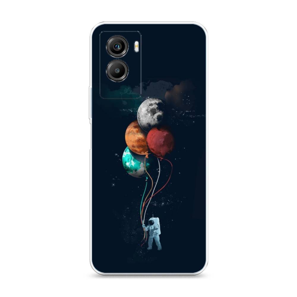 

Чехол на Vivo Y55s 5G "Космонавт с шариками", Разноцветный, 266150-4