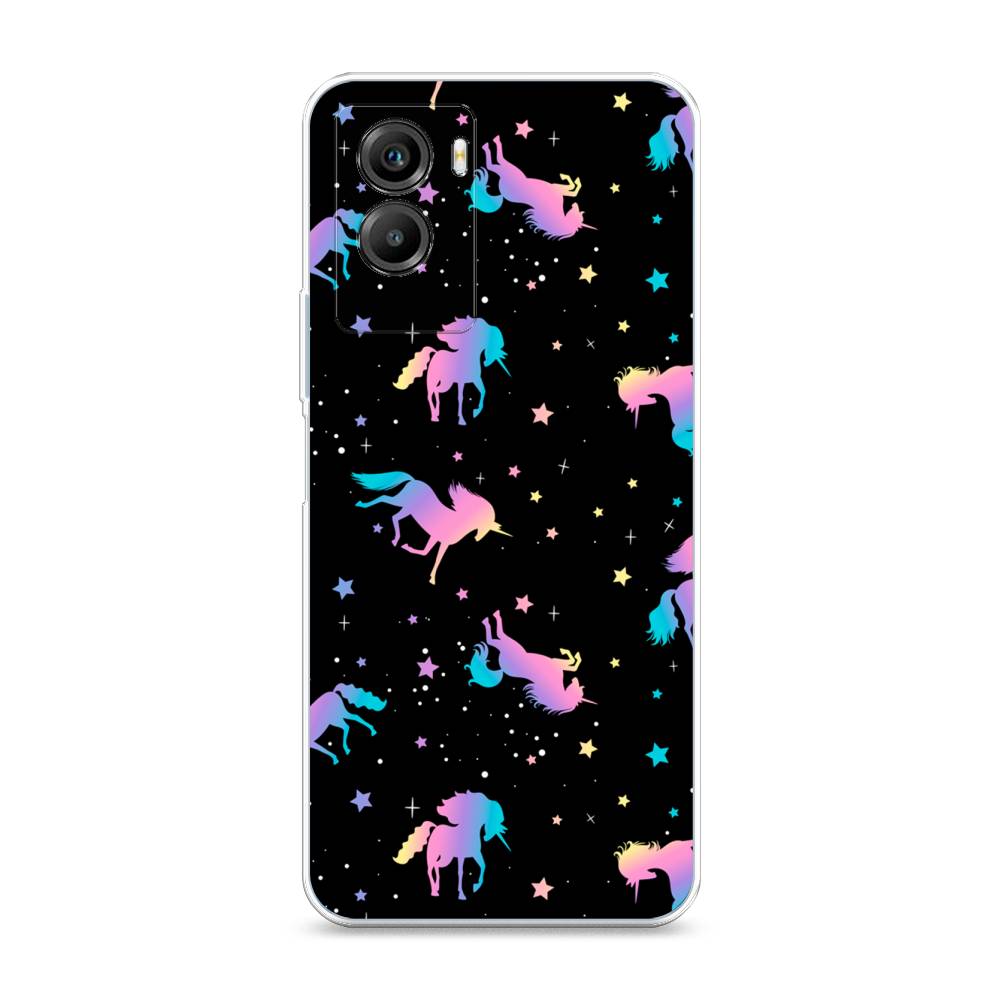 

Чехол на Vivo Y55s 5G "Единороги градиент", Черный;розовый;голубой, 266150-1