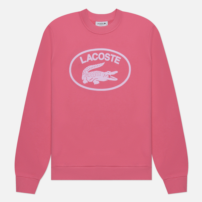 Женская толстовка Lacoste Loose Fit Organic Cotton Fleece розовый, Размер S