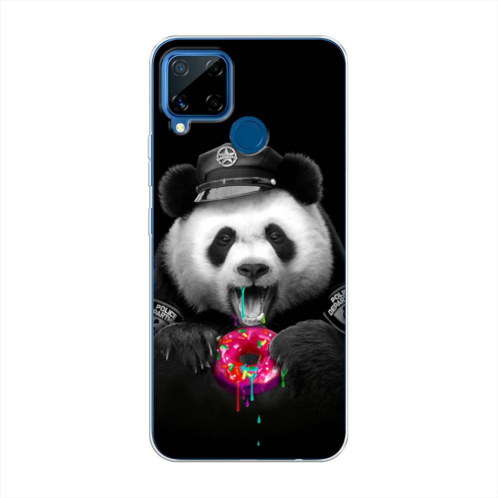 

Чехол Awog на Realme C15 "Панда police", Разноцветный, 255050-2