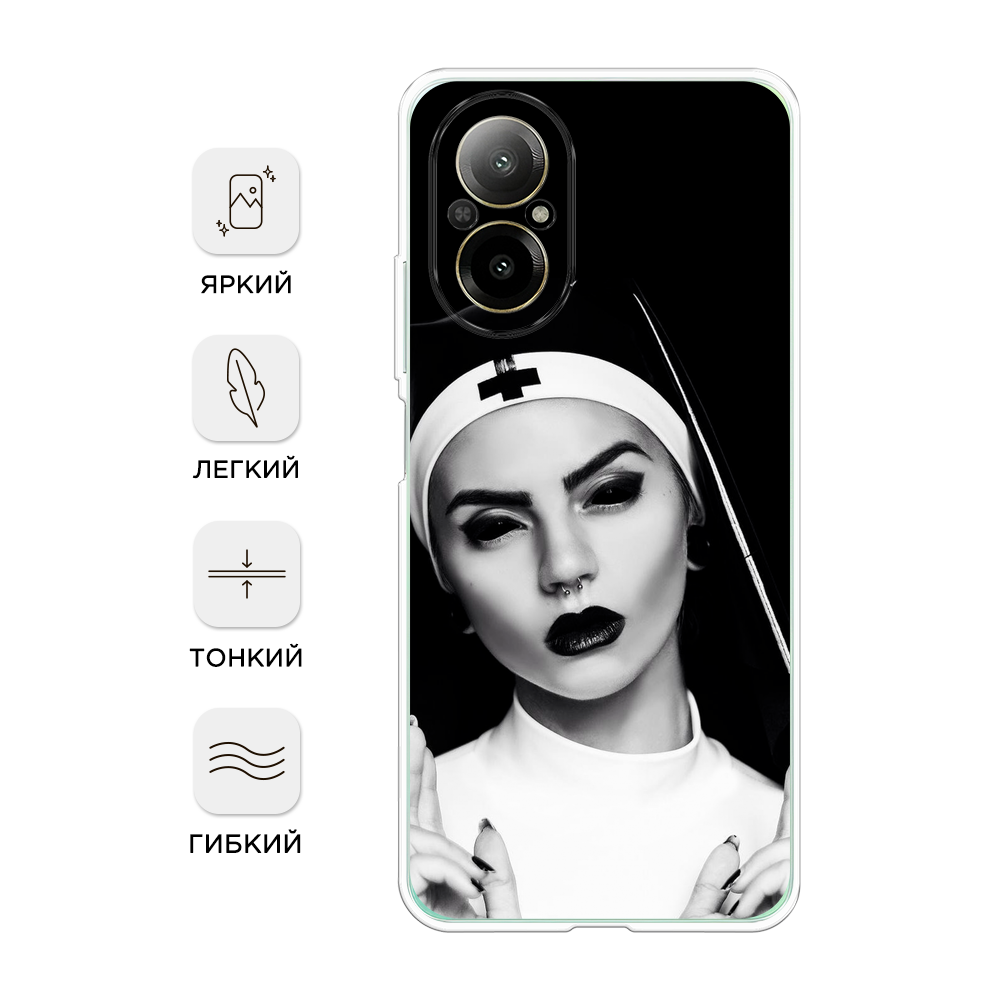 

Чехол Awog на Realme C67 4G "Черная монашка", Серый;черный, 2515750-1