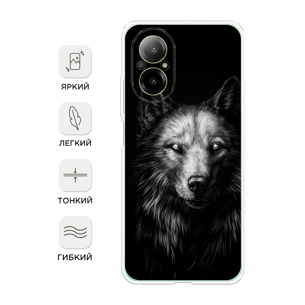 

Чехол Awog на Realme C67 4G "Волк черно белый", Серый;бежевый;белый, 2515750-1