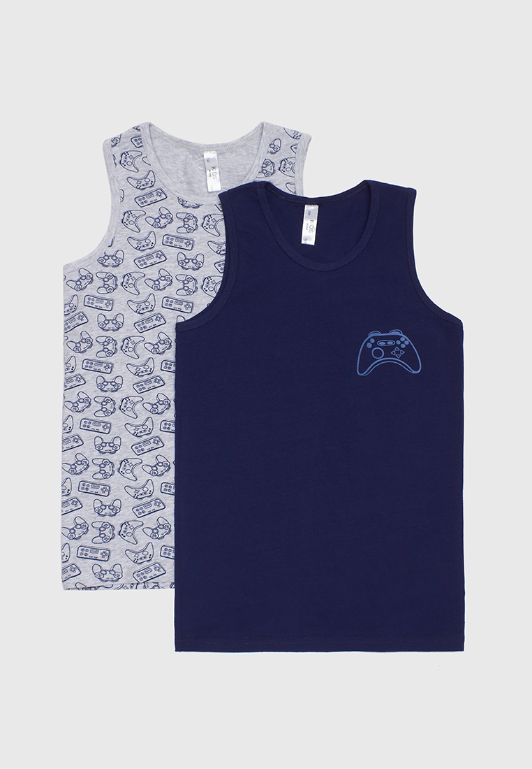 

Майка Modis M211U005761YJVU24 2 шт. цв. серый р. 146, M211U005761YJVU24