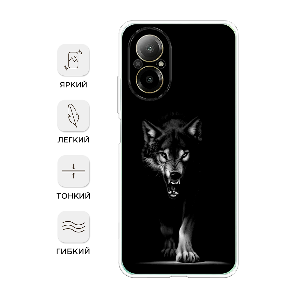 

Чехол Awog на Realme C67 4G "Волк выходит из ночи", Серый;черный;белый, 2515750-1