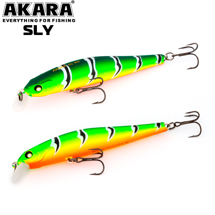 

Воблер Akara Sly 90SP 9 гр 1/3 oz 3,5 in A107, Разноцветный, Sly