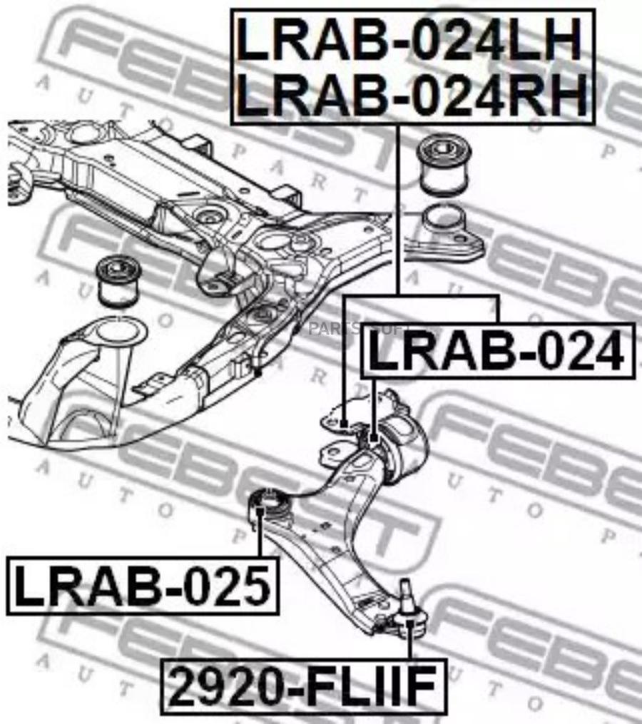 

FEBEST С-б.пер.рычага LAND ROVER FREELANDER II 06> FEBEST LRAB-025