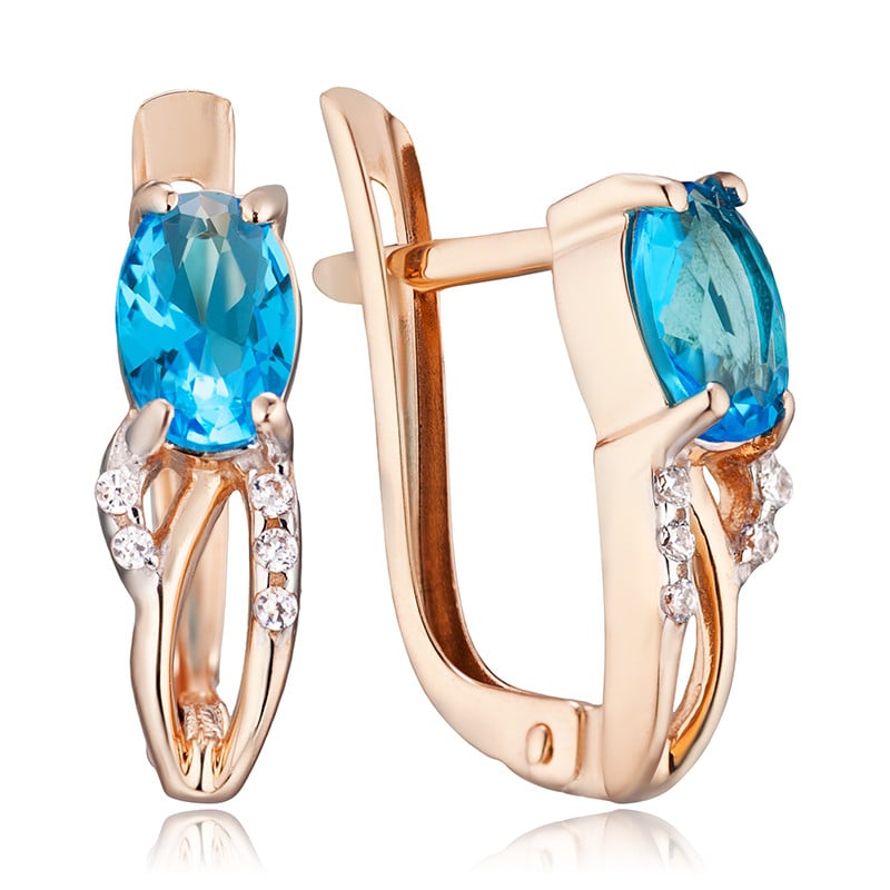 

Серьги из золота с топазом ЮВЕЛИР КАРАТ 1724656ттс, 1724656ттс