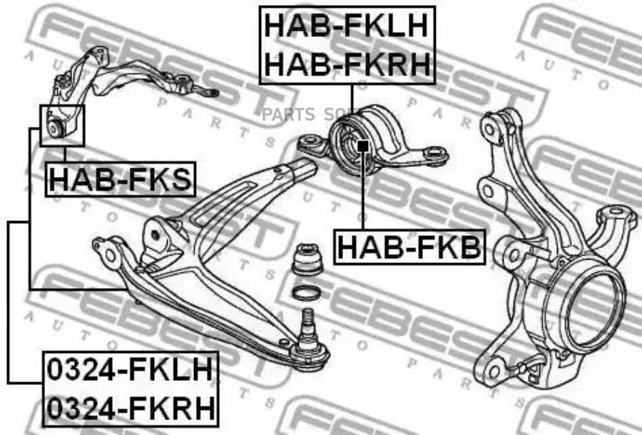 

FEBEST С-б.пер.рычага HONDA CIVIC FK 2006-2012 FEBEST HAB-FKS