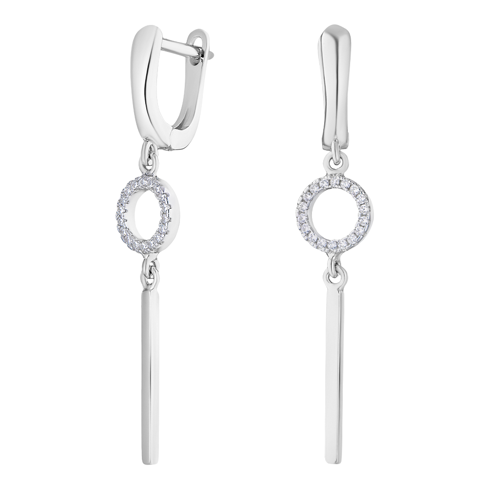 

Серьги из серебра с фианитом ЮВЕЛИР КАРАТ B16482-E, B16482-E