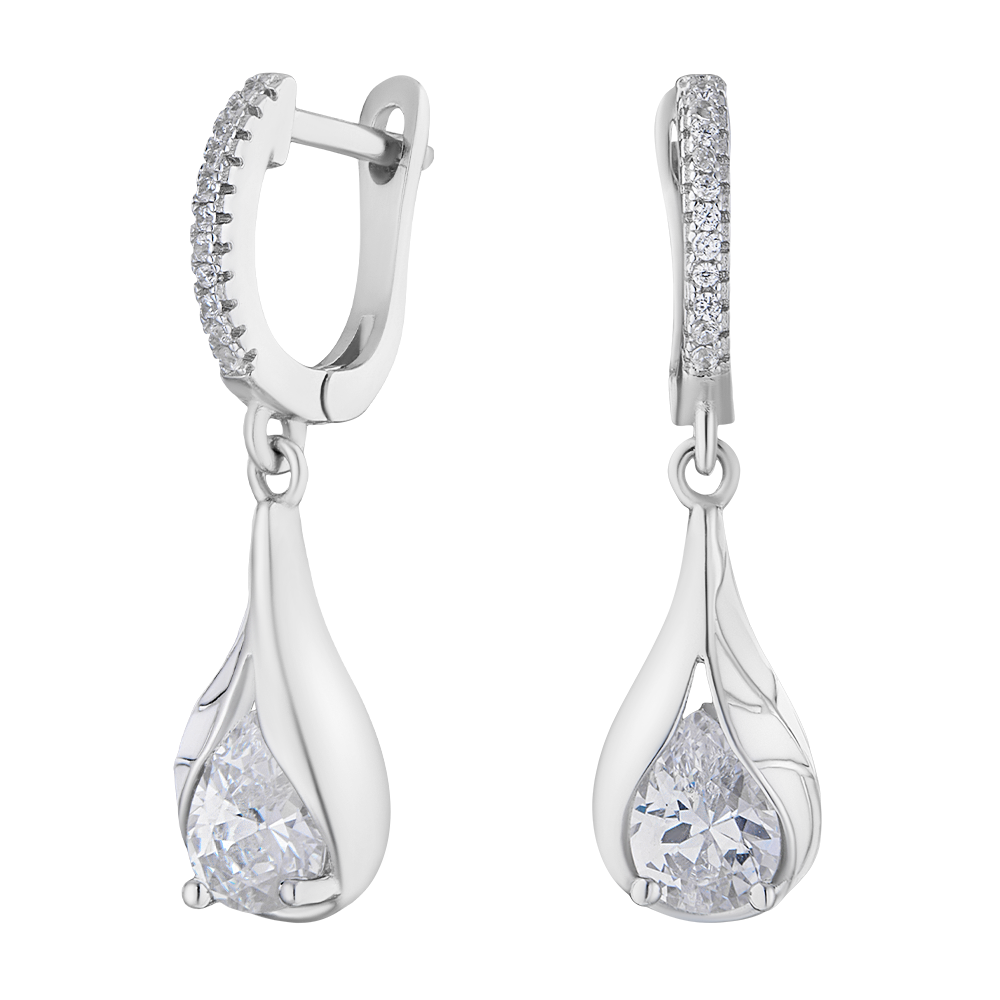 

Серьги из серебра с фианитом ЮВЕЛИР КАРАТ B13966-E, B13966-E