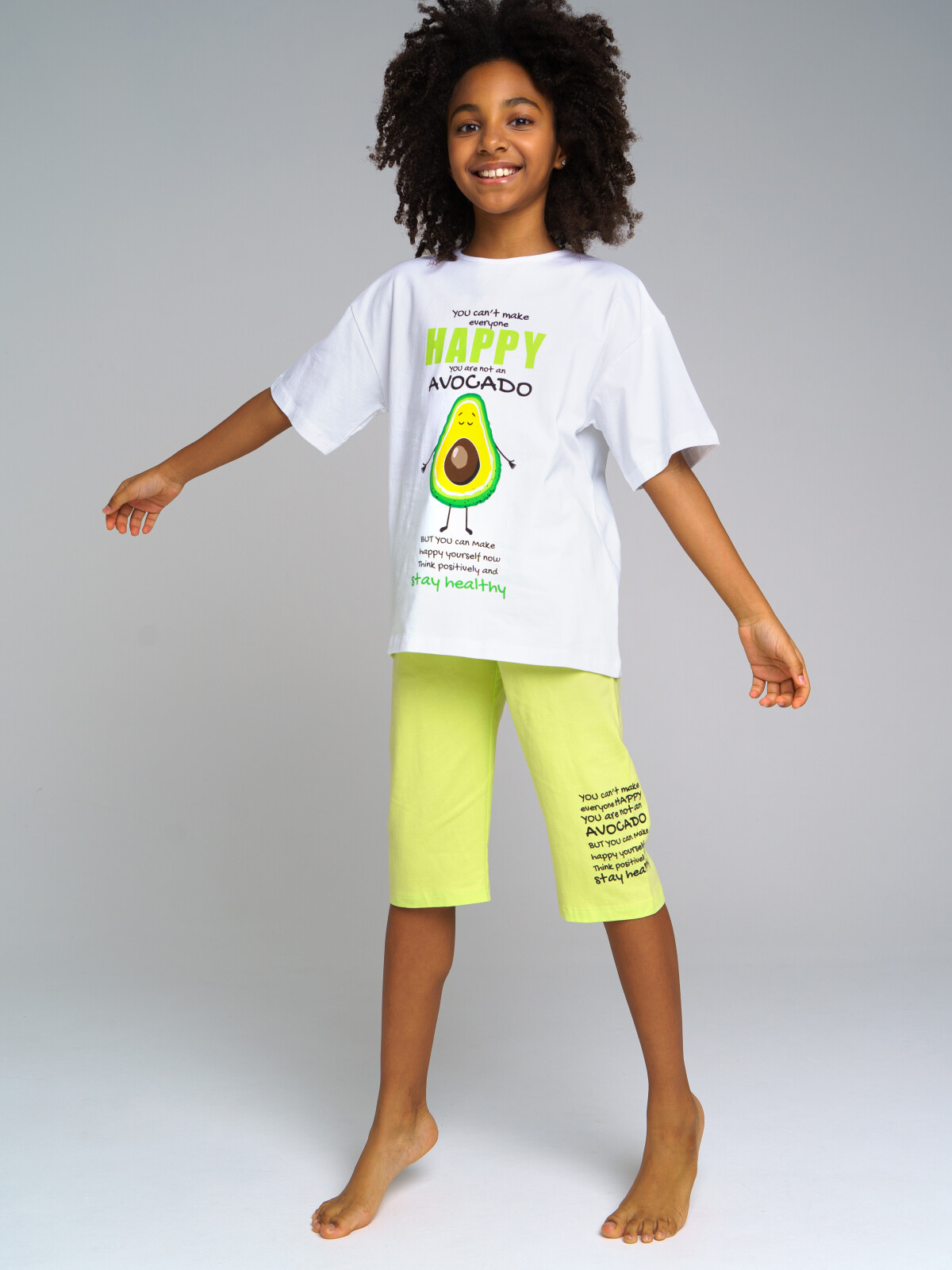 

Пижама детская PlayToday 12321109, цвет белый, светло-зеленый, размер 140, Белый;зеленый, 12321109