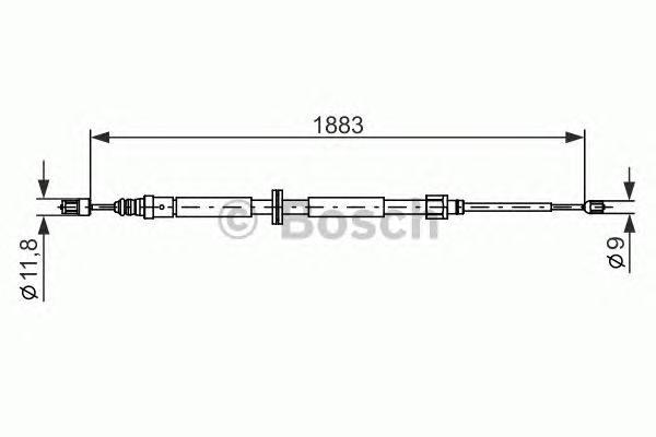 

Трос cтояночного тормоза BOSCH 1987482302