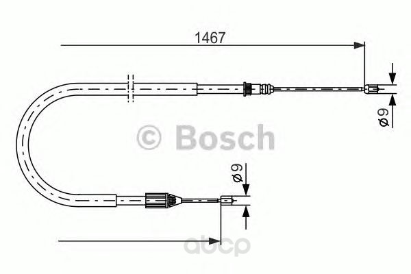 

Трос cтояночного тормоза BOSCH 1987477937